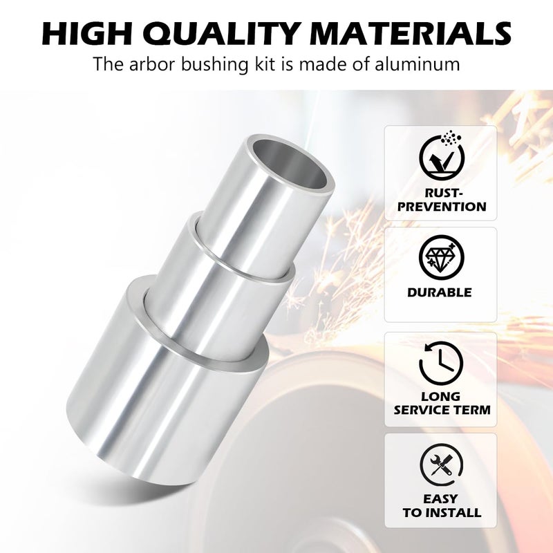BLSGBUIDING Reducing Bushing Arbor Adapters 3/4" Thick from 1" to 3/4", 5/8", 1/2" Arbor Aluminum - S/3 - Image 3